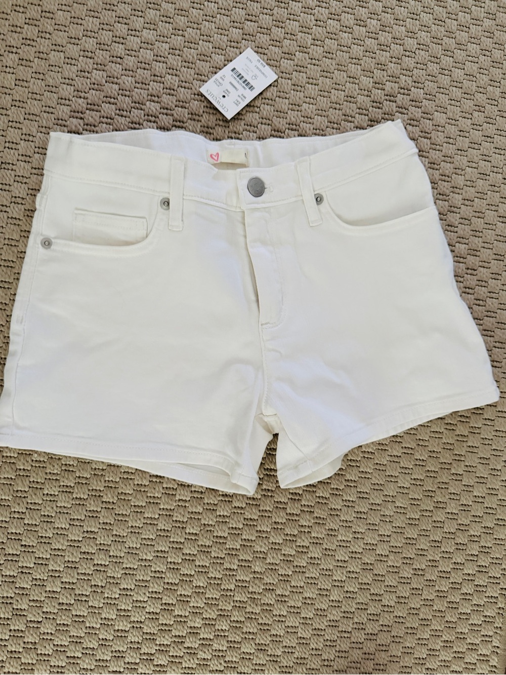 JCrew Crewcuts Kids White Denim Shorts ( Size 12) - NEW